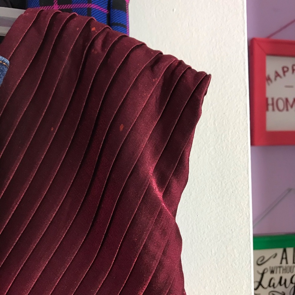 Burgundy Cross Top Dress - Picture 8 of 8